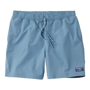 L.L. Bean Men's Vacationland Stretch Swim Trunks, 6" Blue XL Beach Vacation